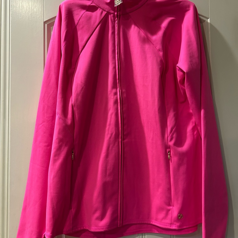 NWT Lilly Pulitzer pink Luxletic zip jacket.